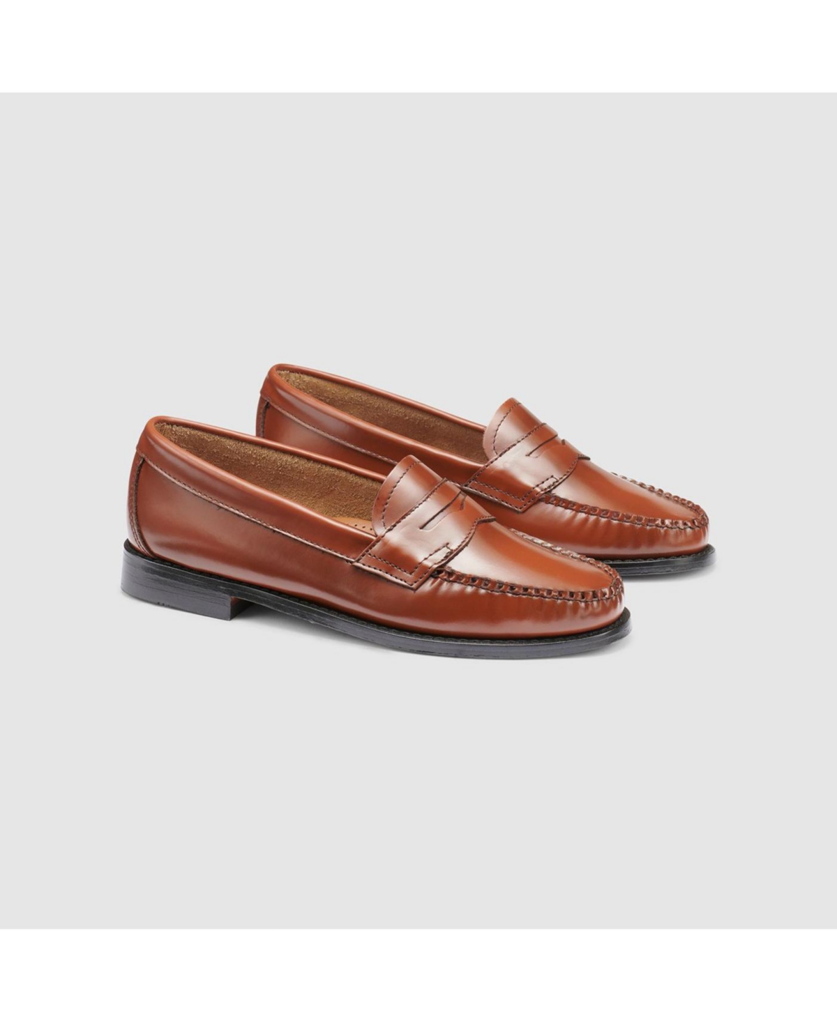 G.h.bass Womens Willa Flat Strap Weejuns Loafer - Cognac