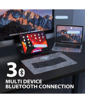 Ergonomic Foldable Keyboard, BK06 Foldable Keyboard Bluetooth, Ultra Slim, Comfortable Natural, Portable Split Keyboard