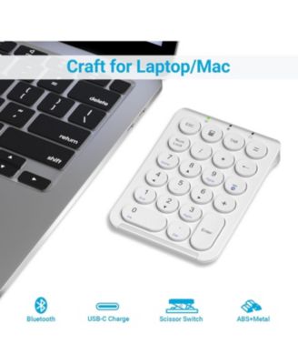 Number Pad, KP08 Bluetooth Number Pad, Ultra Slim and Lightweight