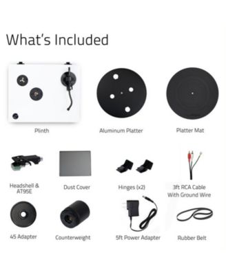 RT81 Elite Belt-Drive Turntable with AT95E Cartridge, Built-in Preamp & MDF Wood Plinth – Vinyl Record Player, Walnut