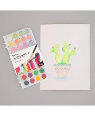 Essential Watercolor Paint Set: Neon & Metallic Colors