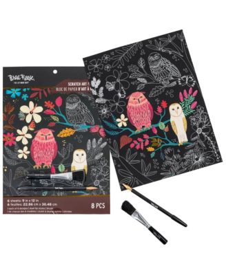 Scratch Art: Paper Pad - Owl & Moon