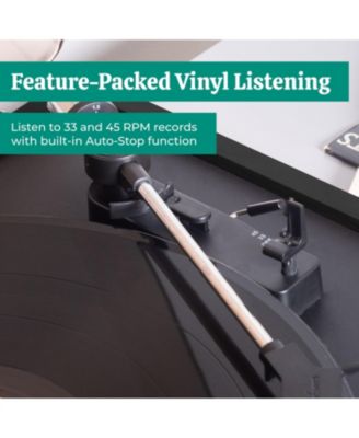 Montrose 2-Speed Belt-Drive Turntable with Audio-Technica Stylus & Built-in Preamp – Vinyl Record Player (RR35)