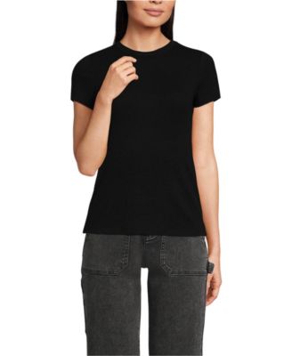 Women's Drapey Rib Fitted Short Sleeve Mini T-Shirt