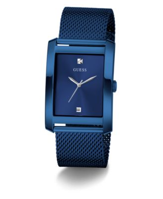 Men's Analog Blue Mesh Watch, 34mm