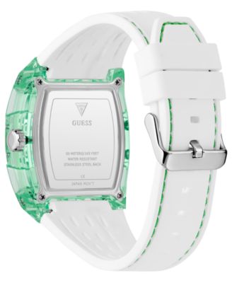 Men's Multi-Function Green Silicone Strap Watch, 42mm