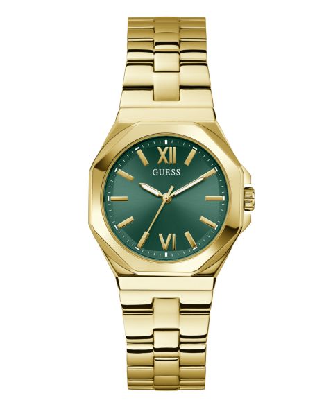 Женские часы GUESS Analog Gold-Tone Stainless Steel Watch, 34mm