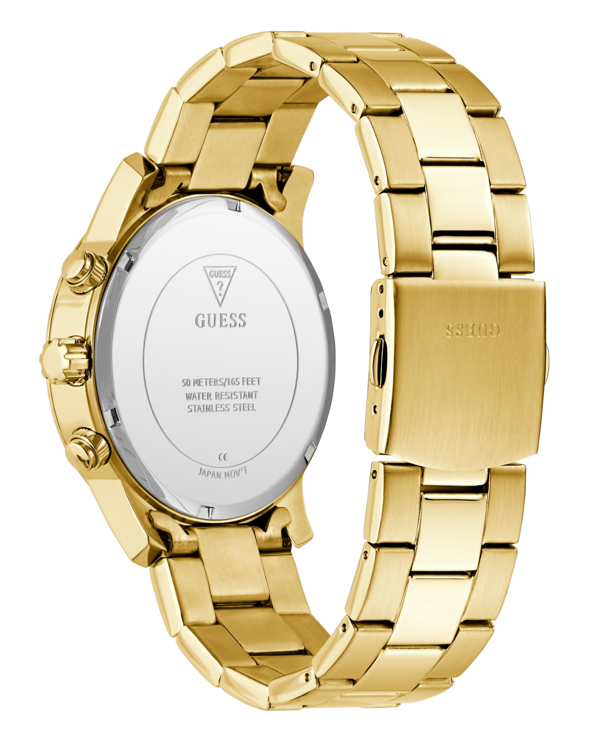 Guess Men's Chronograph Gold-tone Stainless Steel Watch, 44mm In Gold-tone