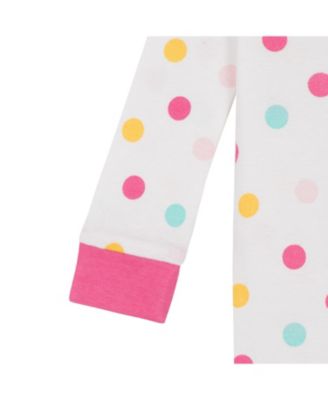 Baby Girls 4-Pack Snug Fit Footed Cotton Pajamas, Dreams & Rainbows, 24 Months