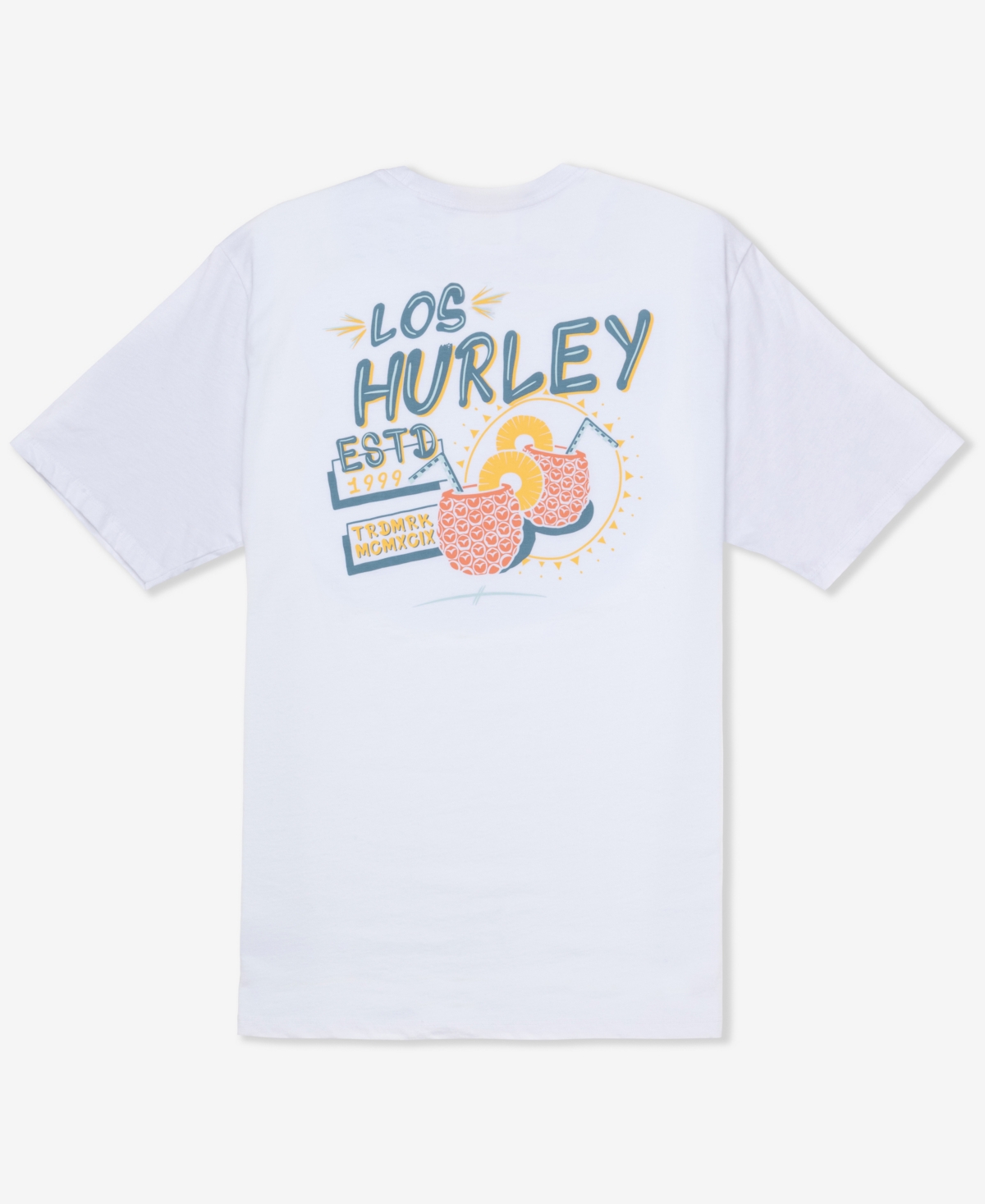 Hurley Men's Pina Express Short Sleeve T-shirt In White