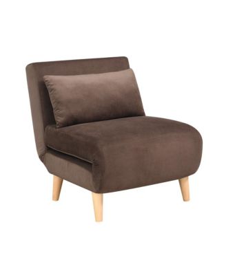 Soft Plush Convertible Chair with Toss Pillow – Space-Saving Comfort
