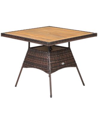 5PCS Patio Dining Table & Chair Set Outdoor Furniture Set w/ 4 Seat Cushions