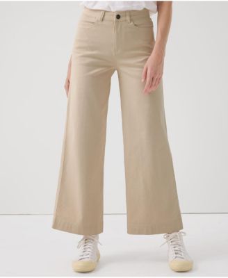 Women's Organic Cotton Stretch Twill Denim Wide Leg Pant