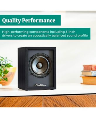 Montrose, Upgradable Vinyl Record Player with Huntley, Powered Bluetooth Bookshelf Speakers, 3" Driver, for Warm Natural Sound