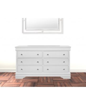 Modern Solid Wood Six-Drawer Dresser for Home and Closet Organization