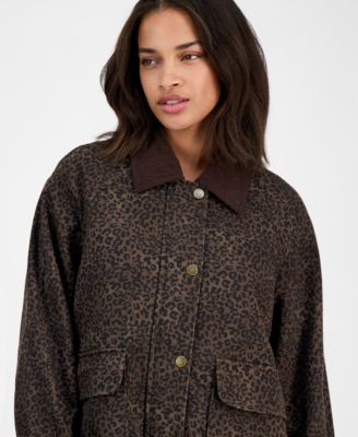 Women's Corduroy-Collar Barn Jacket, Exclusively at Macy's