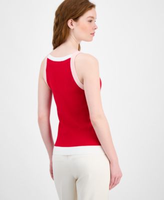 Women's Colorblock Ribbed Sleeveless Top