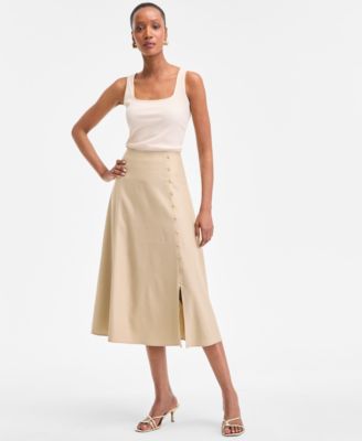 I.N.C. International Concepts - Women's Maxi-Length Side Button Skirt