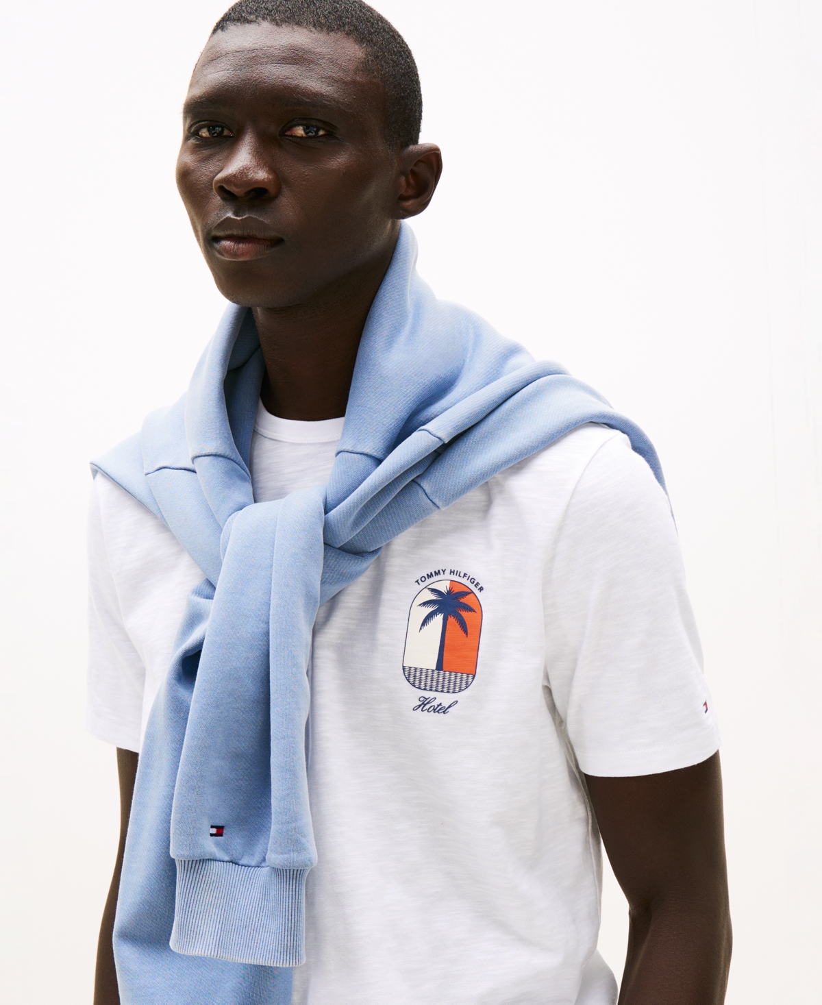 Tommy Hilfiger Palm Tree Logo Slub Cotton T
