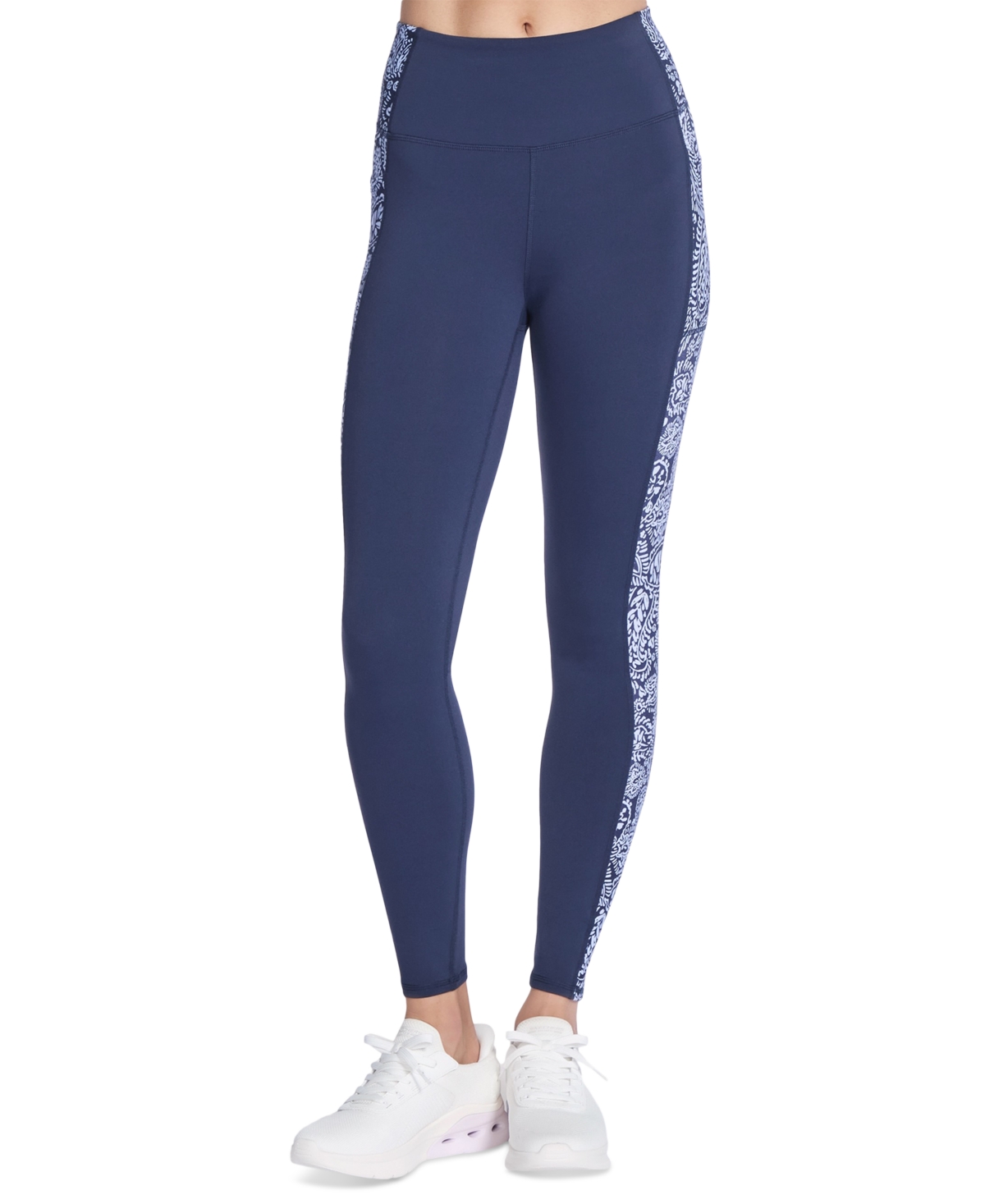 Skechers Women's Go Walk Paisley-stripe Full-length Leggings