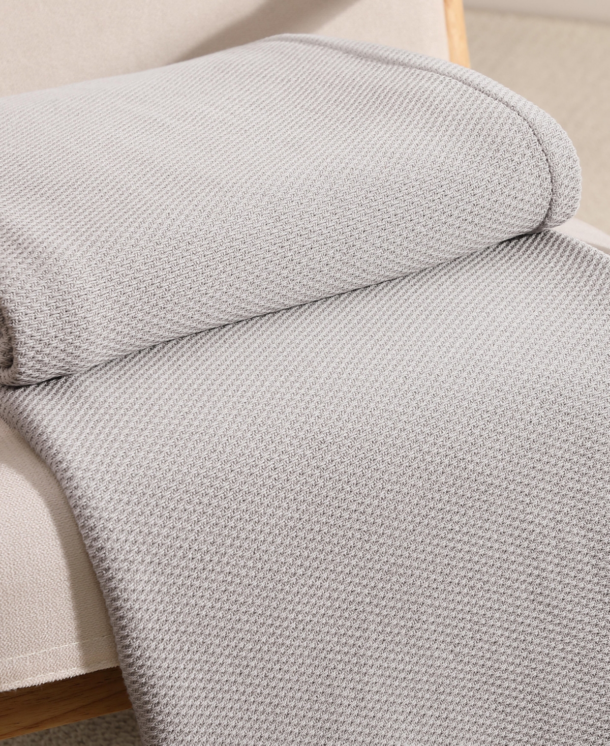 Tommy Hilfiger Pique Solid Cotton Blanket, King