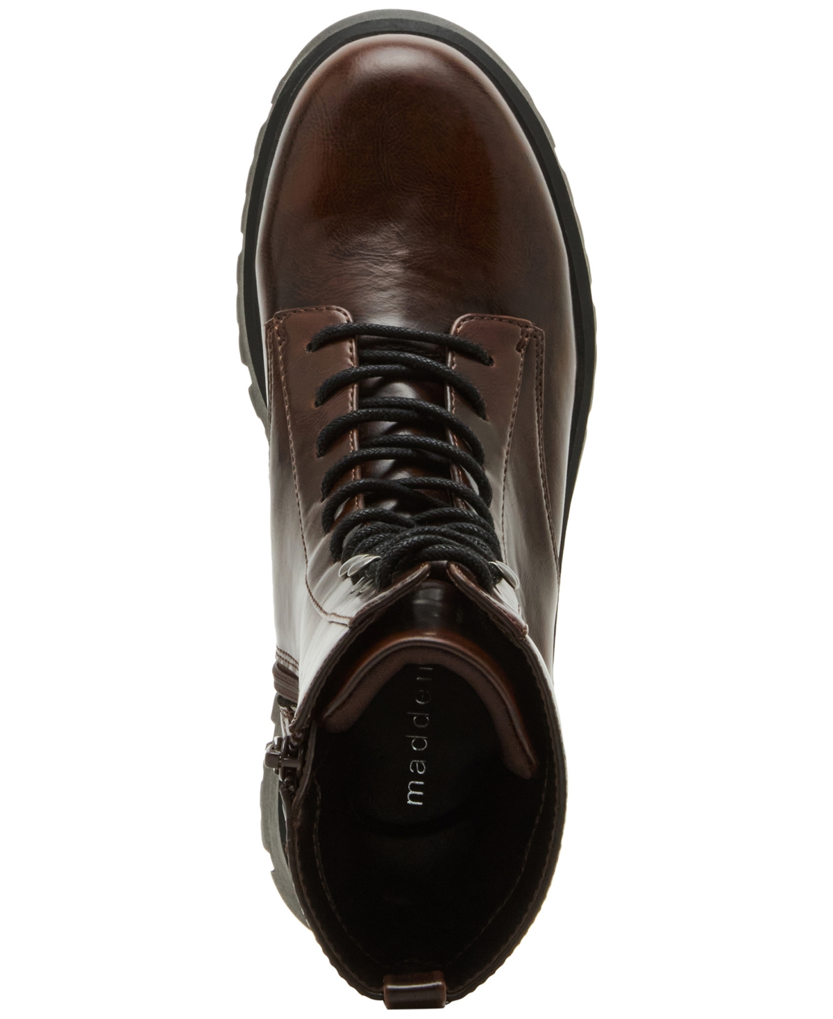 Madden Girl Maisey Lace-up Combat Booties In Brown