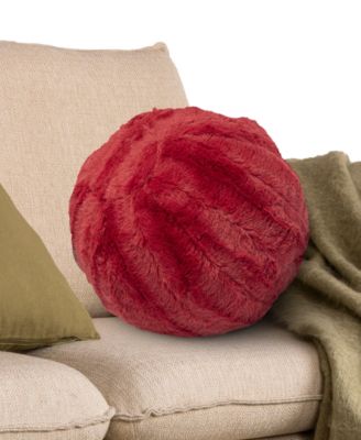Ultra Soft Ball Decorative Pillow, 10" x 10"