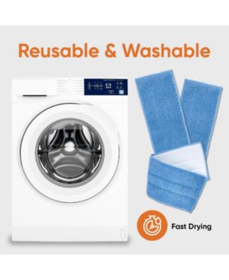 Miracle Microfiber Flat Mop with Telescopic Aluminum Handle