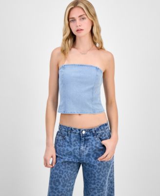Madden Girl - Juniors' Denim Tube Top