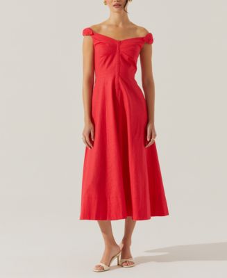 knee length dresses for ladies Yellow Caitlin Midi Dress main image 0