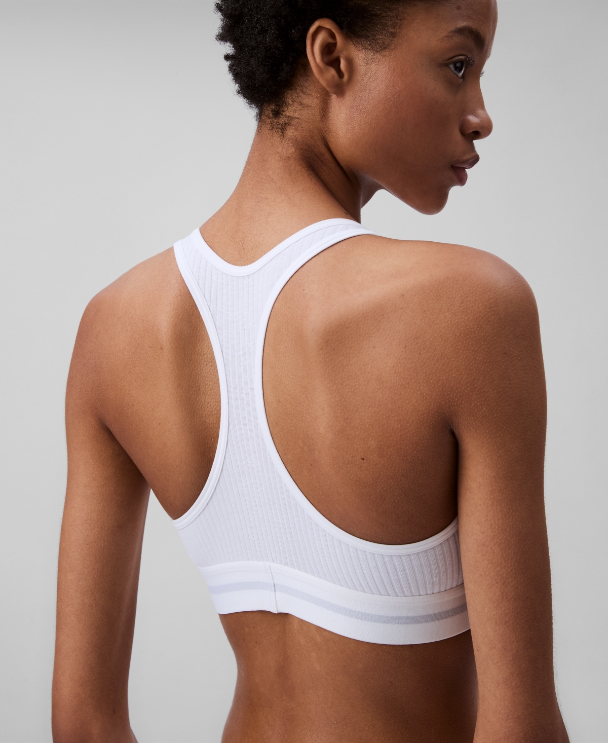 Calvin Klein Lightly Lined Rib Logo Bralette