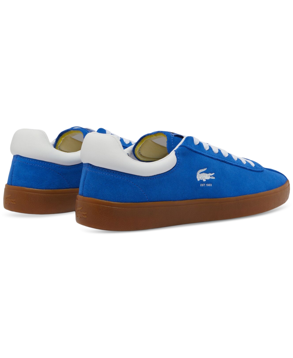 Lacoste Men's Baseshot Suede Sneakers - 9.5 In Blue,gum