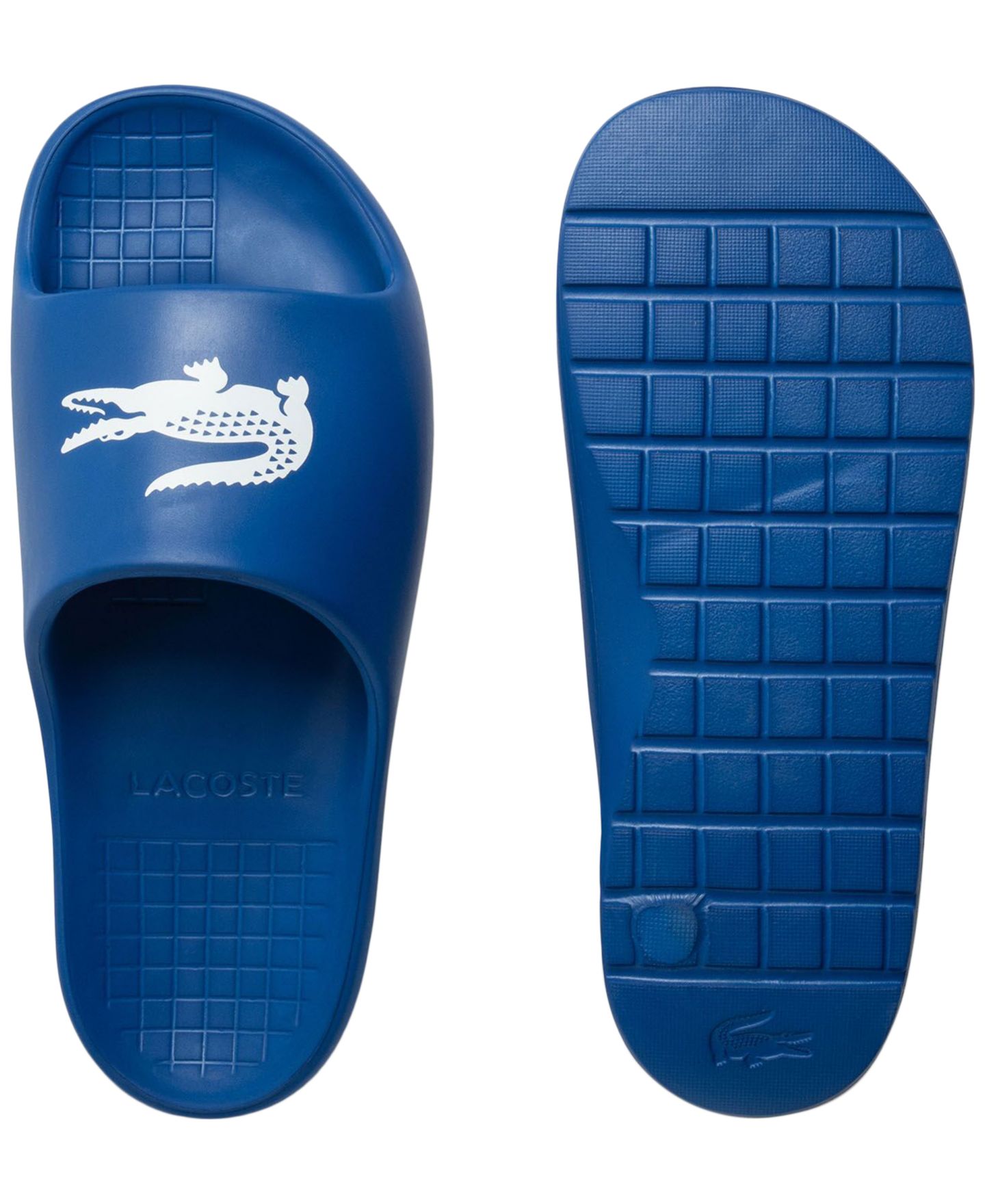 Мужские сандалии Lacoste Serve Slide 2.0 Sandals, цвет: Синий / Белый — фото 4