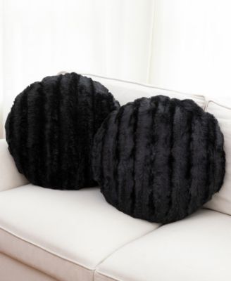 Decorative Round Deccorative Pillow Set, 18" x 18"