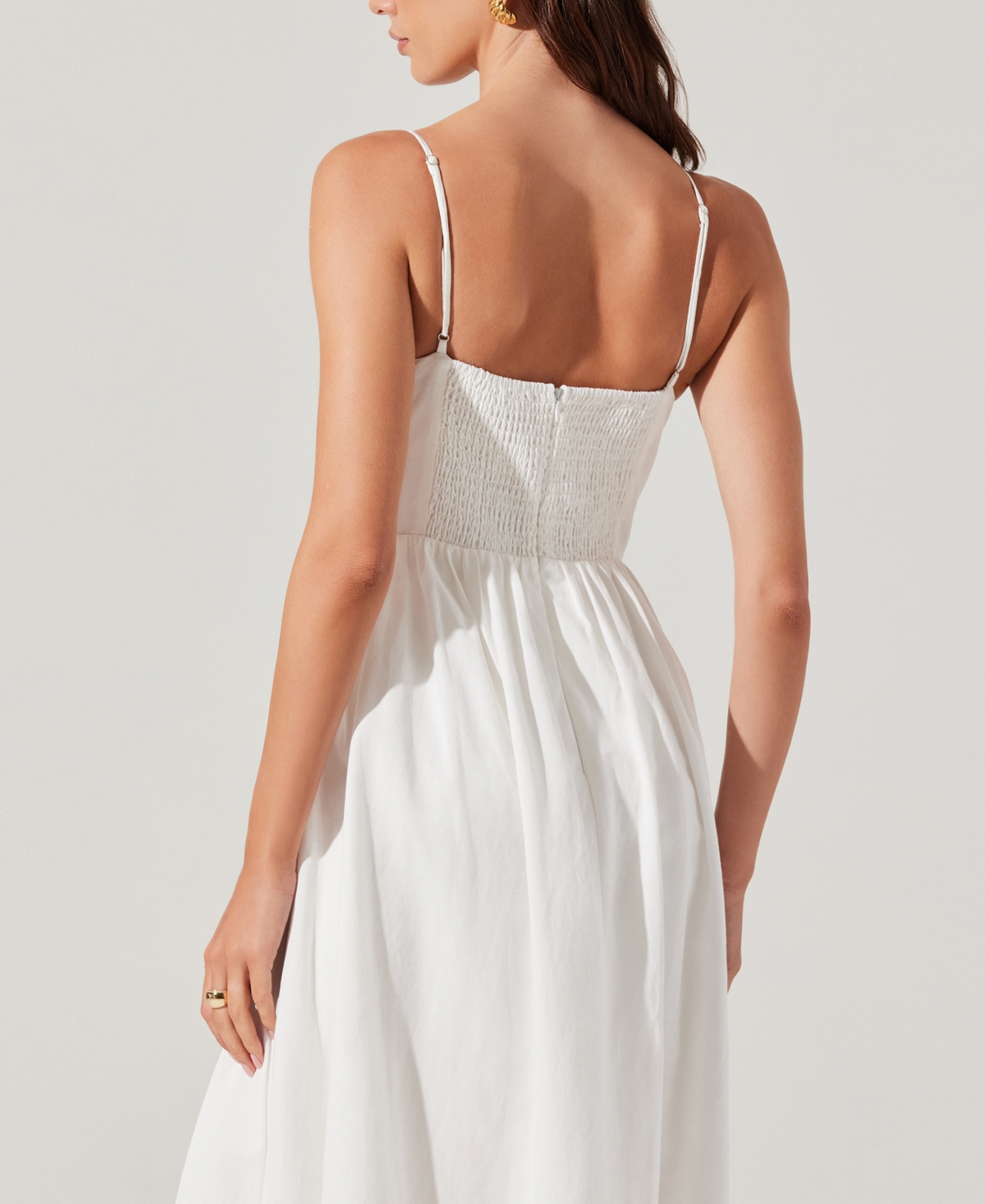 Astr The Label Kaidi Ramie Blend Midi Sundress