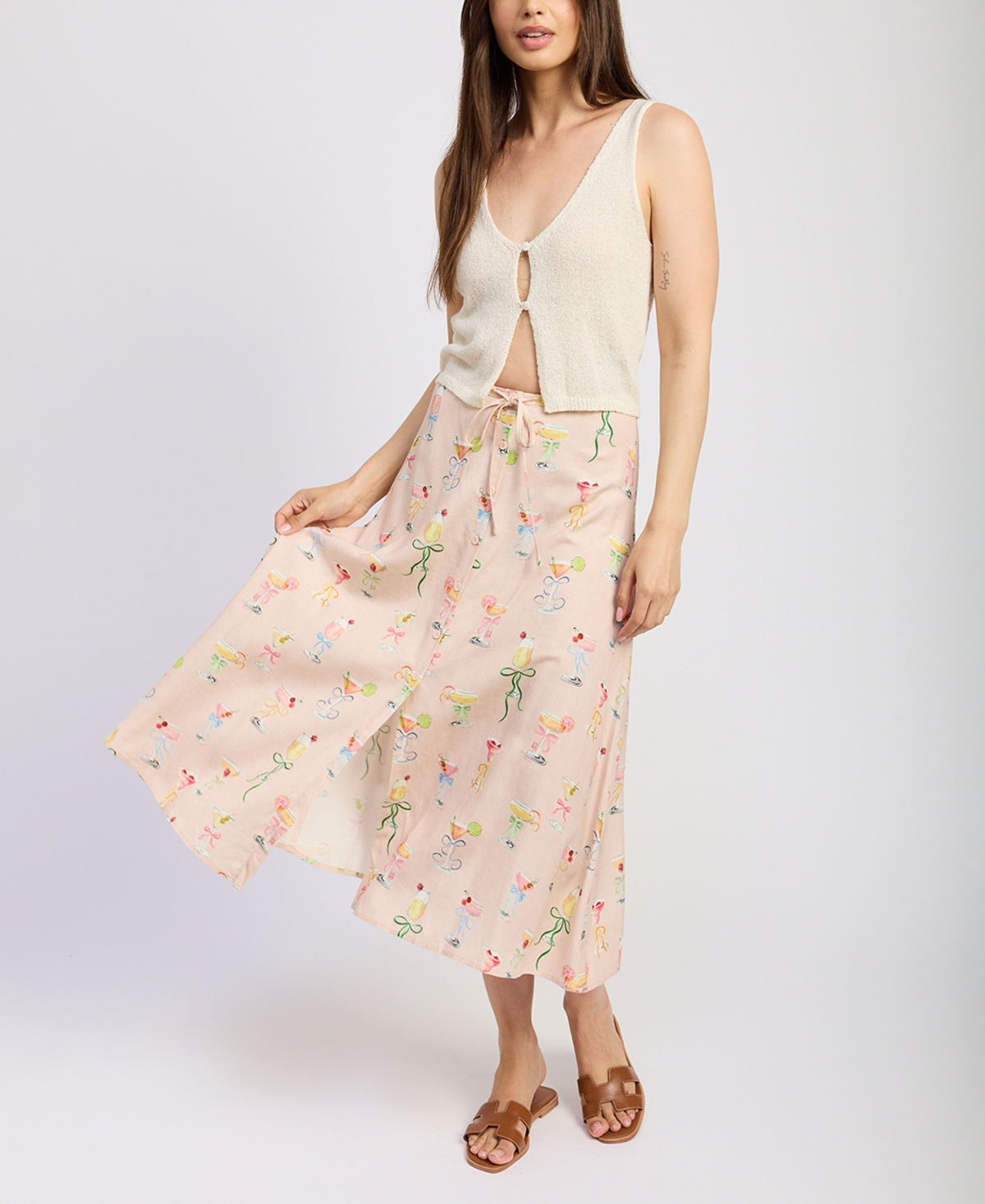 En Saison Women's Mia Midi Skirt In Neutral