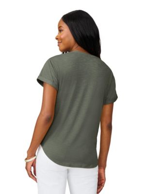 Women's Shirred Detail Short Sleeve Top