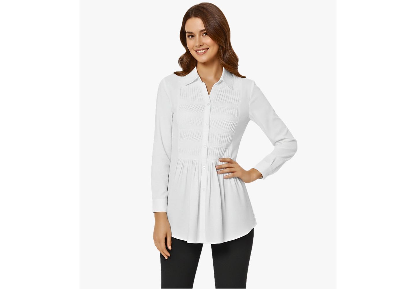 Женская рубашка Stella Carakasi Cotton Poplin Pintuck Detail Lucky Star, цвет: Чёрный — фото 1