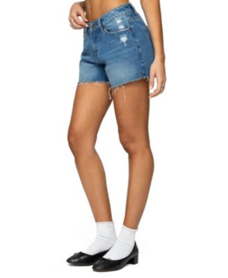 Womens Scottie Low Rise Denim Shorts