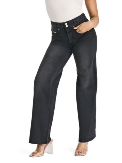 Женские джинсы Freddy High-Rise Shaping Wide Leg, цвет: Чёрный