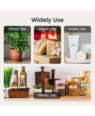 Nelko Genuine P21 Label Maker Tape, Adapted Label Print Paper, 14x40mm (0.55"x1.57"), Standard Laminated Office Labeling Tape Replacement, Multipurpose of P21, 180 Tapes/Roll, 3-Roll, Blue/Yellow/Pink