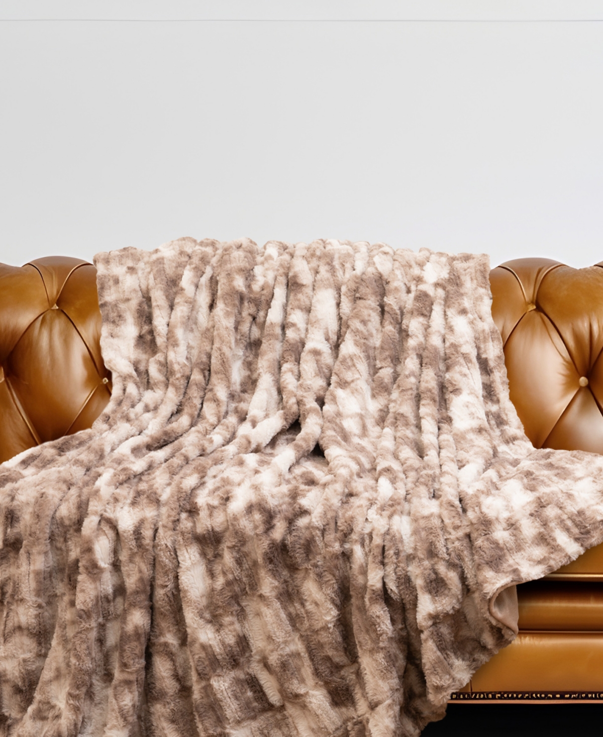 Cheer Collection Luxuriously Soft Faux Fur Design Blanket, 60" X 70"