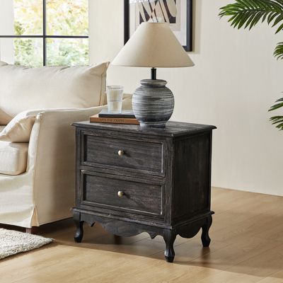 Pallantium Classical 24" Tall 2 - Drawer End Table