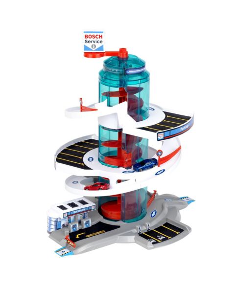 Детский игровой набор Theo Klein Bosch Car Service Helix Parking Garage Playset with 2 Toy Cars, Ages 3+