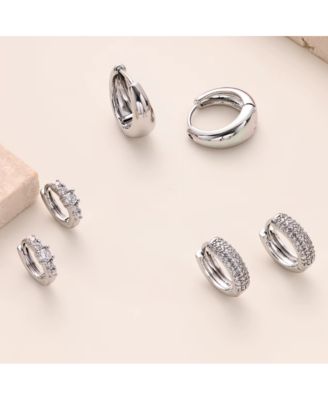 Dainty Huggie Hoop Earrings -3 Pairs