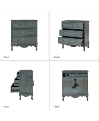 Hippe 32" Height 3 - Drawer Bedside Table with Solid Wood Legs