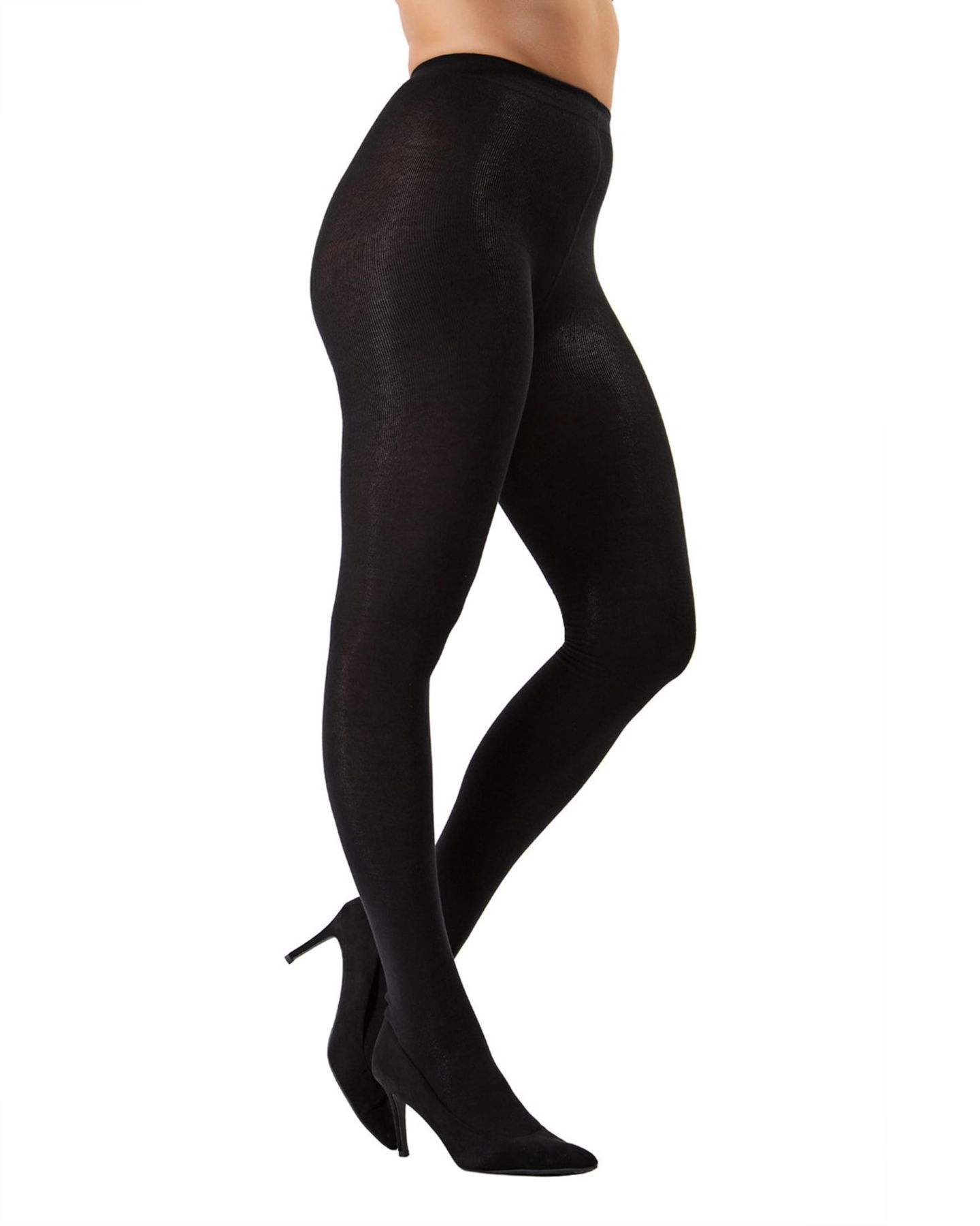 Женский свитер MeMoi Cozy Brooklyn Flat Knit Sweater Tights, цвет: Чёрный — фото 1