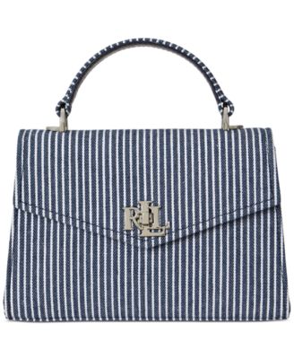 Lauren Ralph Lauren - Striped Canvas Small Farrah Satchel