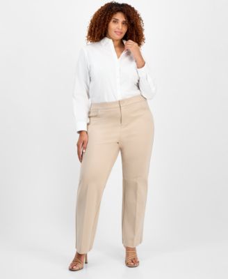 Anne Klein - Plus Size Wide-Leg Trousers