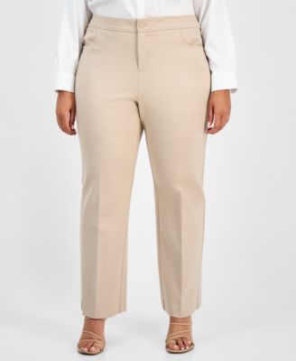 Plus Size Wide-Leg Trousers